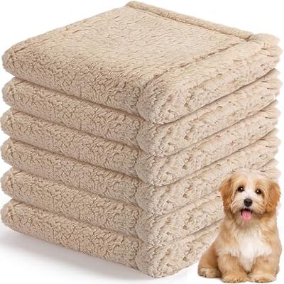 Peryiter 6 Pack Fleece Puppy Blanket Pet Blanket for Small Animals