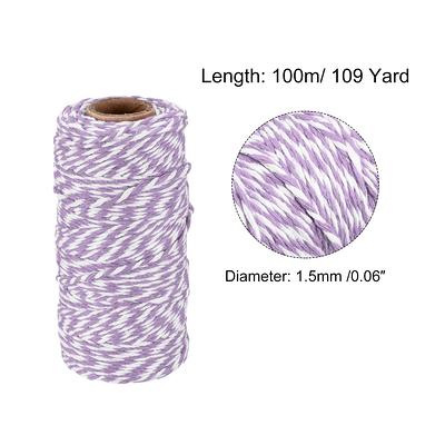 Pink and White Twine,100 M Durable Baker's Twine,Cotton Crafts  Twine,Packing Twine String for Gardening Applications