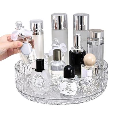 Saclsocs Makeup Skin Care Organizer for Dresser, Perfume Tray, Hair Product  Organizer, 360 Degree Rotating Lazy Susan Cosmetic Storage, Contains a