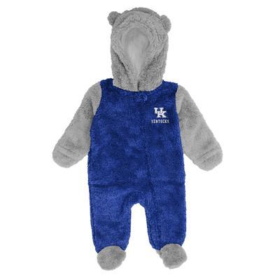 Newborn & Infant Royal Indianapolis Colts Sherpa Full-Zip Sleeper