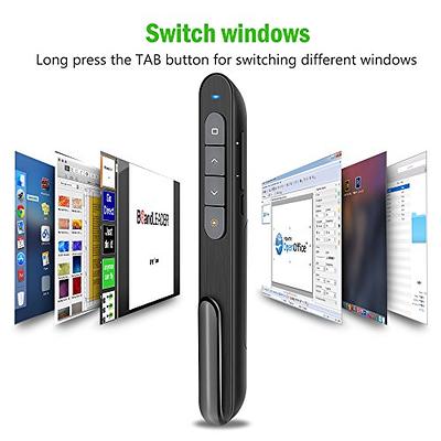 Presentation Clicker Pointer,2.4GHz Wireless Presenter Remote Presenter  Clicker for Slideshow PowerPoint Presentation Pointer for Mac, Keynote