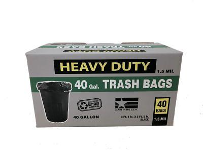 Compactor 55Gallon Recyclable Trash Bags Super Big Black Plastic Bags