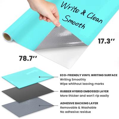 T&W SAME FILM White Board for Wall-Whiteboard-Dry Erase Stickers-2 Dry  Erase Markers Included-Adhesive Whiteboard for
