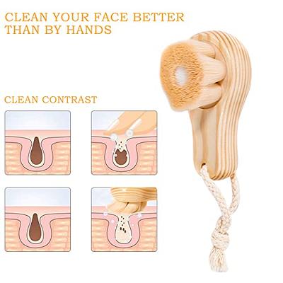 Face Silicone Brush Cleaning Tool Double Sided Brush - Temu