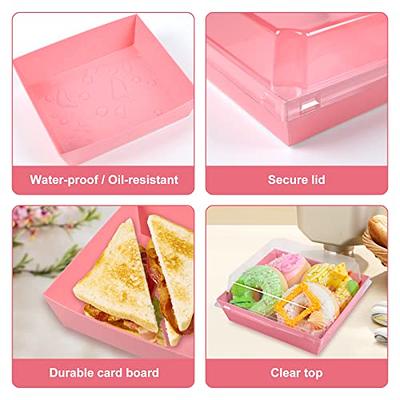 50 Pack Sandwich Box Charcuterie Boxes with Clear Lids Hot Dog Container  Disposable Food Containers with Lids for Strawberries, Chocolate Covered