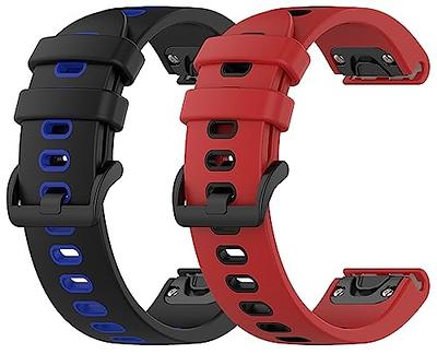 TenCloud Accessory Band Compatible with Garmin Fenix 7X Solar/Fenix 7X Pro  Solar/Fenix 7X Pro Sapphire Solar 51mm Case Watch Band Easy Fit 26mm  Intended for Garmin Fenix 7X Bands-2Pack (Black+Red) - Yahoo