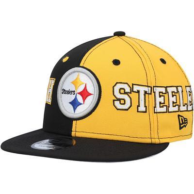 Men's New Era Black/Gold Pittsburgh Steelers Team Split 9FIFTY Snapback Hat  - Yahoo Shopping