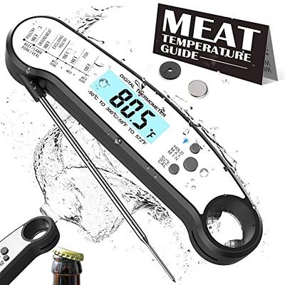 hoyiours Meat Thermometer Digital, Instant Read Meat Thermometer for  Cooking, Food Thermometer with Long Probe and Blacklight, Kitchen  Thermometer Temperature for Oven, Candy, Grill, BBQ, Red - Yahoo Shopping