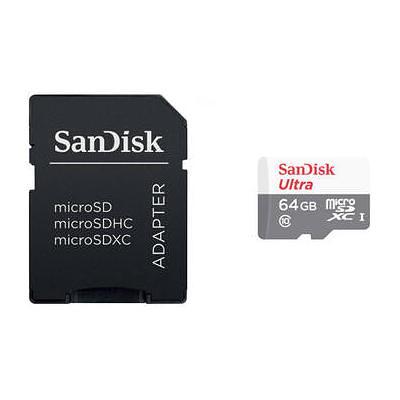 SanDisk 64GB Ultra UHS-I microSDXC Memory Card with SD Adapter