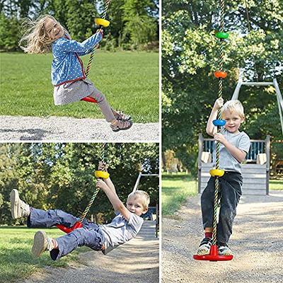 Tree Swing For Kids - Single Disk Outdoor Climbing Rope With