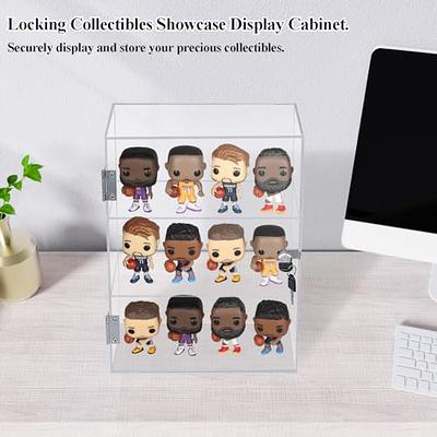 Acrylic Display Case,Book Display Case,Stamp or Coin Collection Display  Case,Display Case for Collectibles,UV Protection,Self-Assembly  Dustproof,Black