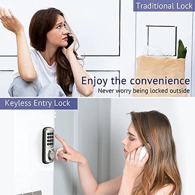 LaView Door Lock with Keypad, Keyless Entry Door Lock, Silver