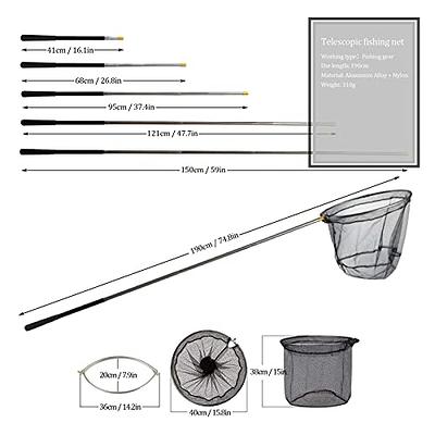 Fishing Landing Net with Aluminum Telescoping Pole 75 Long Handle,Rubber  Coated Nylon Mesh,for  Steelhead,Salmon,Fly,Kayak,Catfish,Bass,Trout,Shrimp,Crab,for Easy Catch &  Release,Extend to 75 Inch - Yahoo Shopping