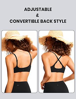 CRZ YOGA Womens Bikini Top A-C Adjustable Spaghetti Straps Bathing Suit Tops  Scoop Neck Padded Swimsuit Tops Black X-Large - Yahoo Shopping