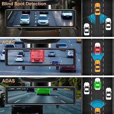 Diydeg 12 Mirror Dash Cam Backup Camera, FHD 1080P IPS Touch