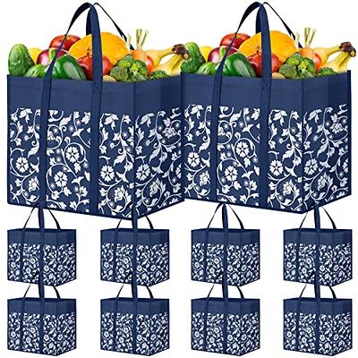3 Packs Reusable Grocery Shopping Bag, Heavy Duty Tote with Reinforced