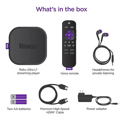 Roku Express 4K+ Streaming Player 4K/HD/HDR with Smooth Wi-Fi®, Premium  HDMI® Cable, Voice Remote