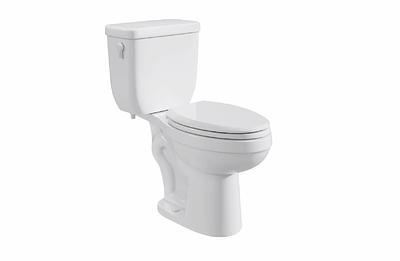 Project Source Pro-Flush Black Round Chair Height 2-piece WaterSense Toilet  12-in Rough-In 1.28-GPF in the Toilets department at