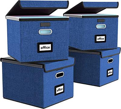 Huolewa Decorative File Organizer Boxes Office Document Storage
