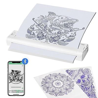 MFoffice MF108 Bluetooth Tattoo Stencil Printer, Tattoo Transfer Stencil  Printer for Tattoo Artists, Wireless Tattoo Thermal Copier Printer  Compatible