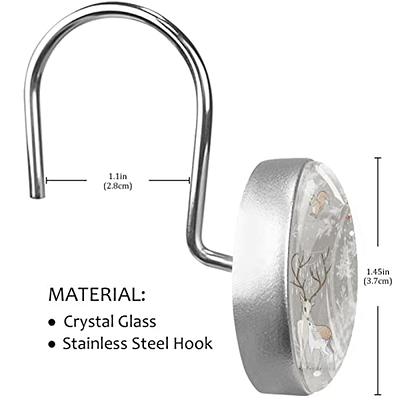 Shower Curtain Hooks, Rust Proof Shower Curtain Rings for Bathroom