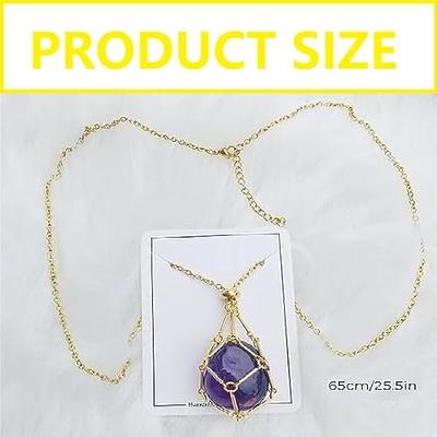 Crystal Stone Holder Necklace /Gold