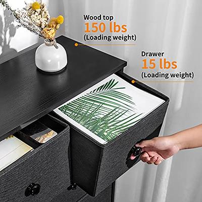 REAHOME 4 Drawer Vertical Storage Organizer Narrow Tower Dresser, Black Grey