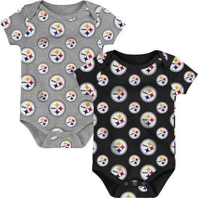 NFL Pittsburgh Steelers Baby Girls Long Sleeve Bodysuit Set, 2-Pack 