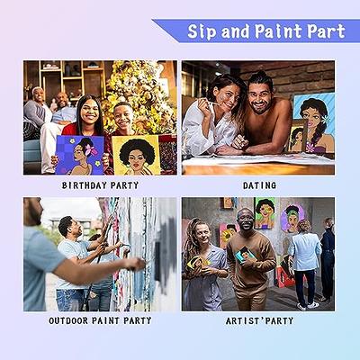 Essenburg Pre Drawn Canvas Paint Kit, Teen, Kids and Adult Sip and Paint  Party Favor, DIY Date Night Couple Activity, Canvas Boards for painting