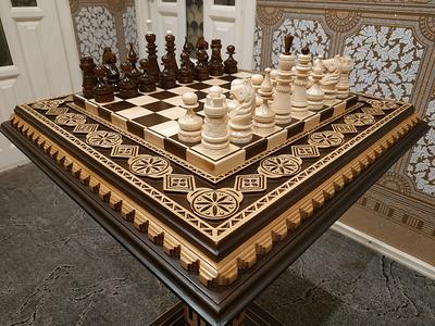 Luxury Chess Set, Premium Unique Wooden Mahogany & Ash Solid Wood