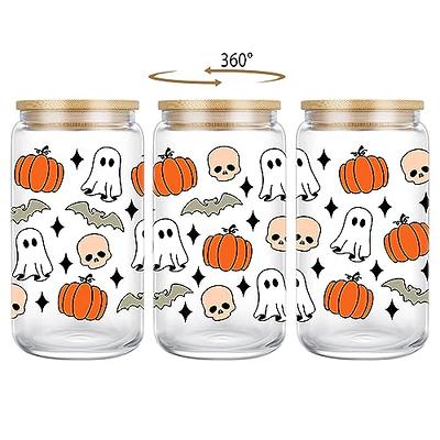 Ghost Beer Can Glass, Ice Coffee Glass, Iced Coffee Cup, Spooky Season  Glass, Halloween Party Gift, Halloween Coffee Glass, Beer Can Glass