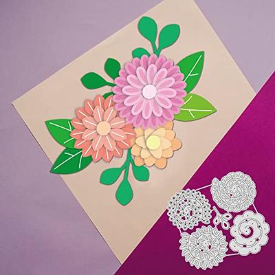 ALIBBON 3D Flower Greeting Card Die Cuts for Card Making, Flower Border  Cutting Dies Metal Template Molds, Rose Card Dies for Crafting DIY Photo  Album