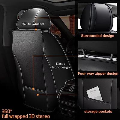 Faux Leather Car Seat Covers Full Set Universal Black Protection for Ford