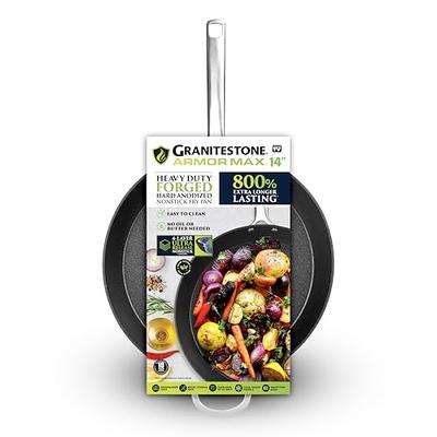 Granitestone Armor Max Hard Anodized Ultra Durable 12 Frying Pan, Black