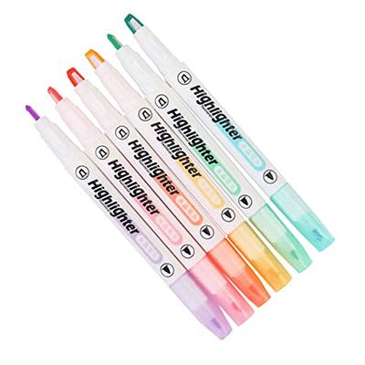 6PCS New Colorful Highlighter Pen Stationery Bright Marker Pens Writing Set