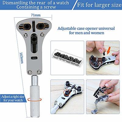 JOREST Watch Repair Kit, for Watch Battery Replacement & Watch Band  Adjustment & Watch Cleaning, Watch Wrench Back Remover, Watch Case Opener,  Watch Screwdriver, Watch Link Removal Tool