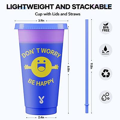 16oz Reusable Cold Cups, Free straw brush