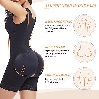 Lover-Beauty Shapewear for Women Tummy Control Faja Butt Lifter Body Shaper  for Women with Zipper Crotch Black M - Yahoo Shopping