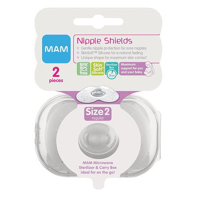 NUK Silicone Nipple Shields Medium Twin Pack