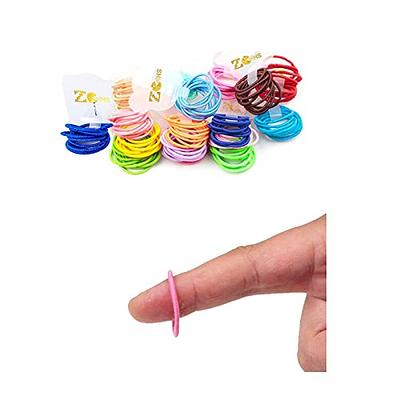 100Pcs Elastic Hair Ties Tiny Rubber Bands Colored Ponytail Holder for Baby  Girl