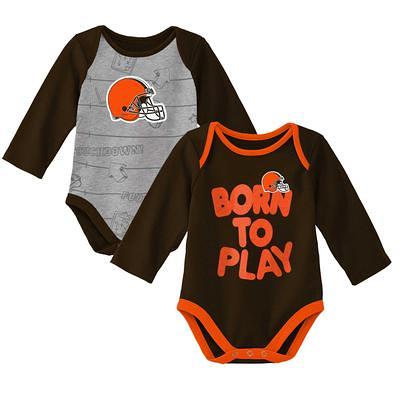 Lids Cleveland Browns Newborn & Infant Monterey Tie-Dye 2-Pack Bodysuit Set  - Orange/White