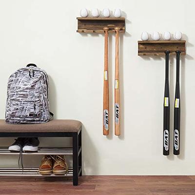 MyGift Rustic Wood Wall Mounted Organizer Shelves w/2 Hooks, 2-Tier Storage Rack