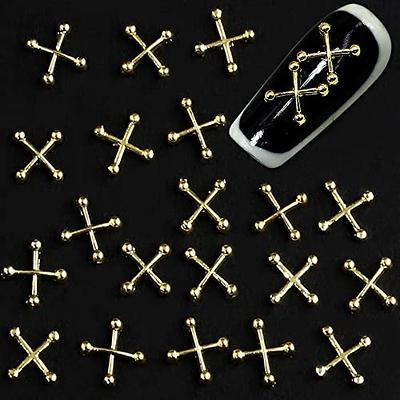 10pcs Irregular Metal Frame Pearl Nail Charms for Acrylic Nails,3D Hollow  Out Metallic Nail Art Charms Retro Pearls Gold Nail Charm Nail Accessories