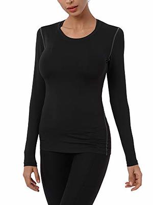 NELEUS Women's 3 Pack Dry Fit Athletic Compression Long Sleeve T Shirt,Black,Large  - Yahoo Shopping