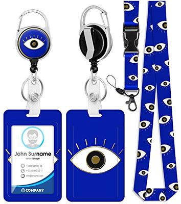 Plifal ID Badge Holder with Lanyard and Retractable Badge Reel