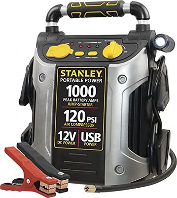 STANLEY J5C09 Portable Power Station Jump Starter 1000 Peak Amp Battery  Booster, 120 PSI Air Compressor, USB Port, Battery Clamps - Yahoo Shopping