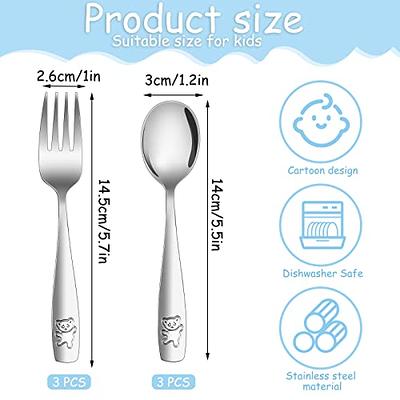 Cartoon Toddler Utensil Set, Kid Spoon And Fork Set, Stainless