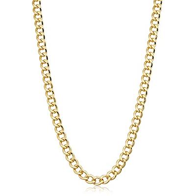 Belk & Co Solid Glitter Necklace in 14K Yellow Gold, 18 in