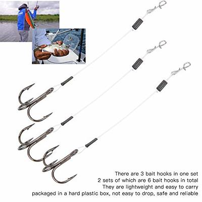 2 Pack Fishing Line Hook, SGWL-PK110-10cm Fishing Stainless Steel Treble  Hook Stinger Soft Bait for Fishing Accessory - Yahoo Shopping
