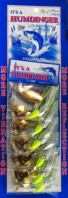 Humdinger Lures Spinnerbait, Gold Colorado & Gold Willow Blade, 1